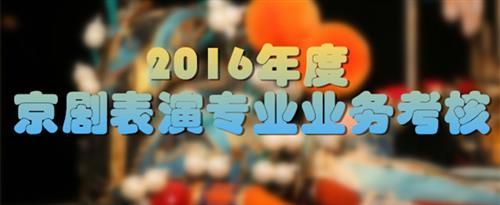 狠狠操视频网站国家京剧院2016年度京剧表演专业业务考...